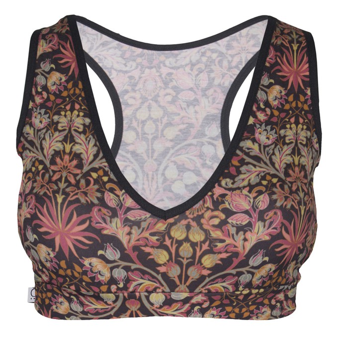 Organic sports top Athla Mandala (black) from Frija Omina