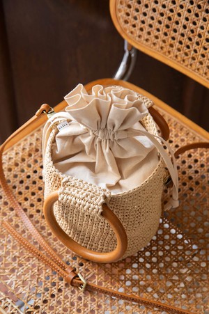 Ruth Raffia Bucket Bag from GAÂLA