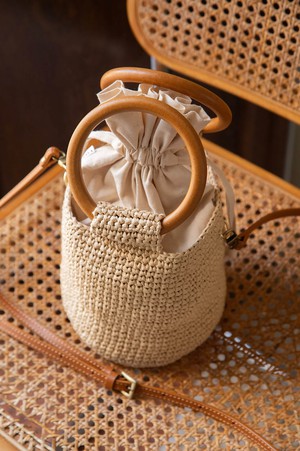 Ruth Raffia Bucket Bag from GAÂLA