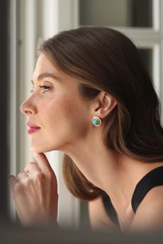 December Birthstone Earrings - Turquoise via GAÂLA