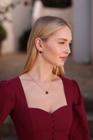 Poppy Garnet Earrings from GAÂLA