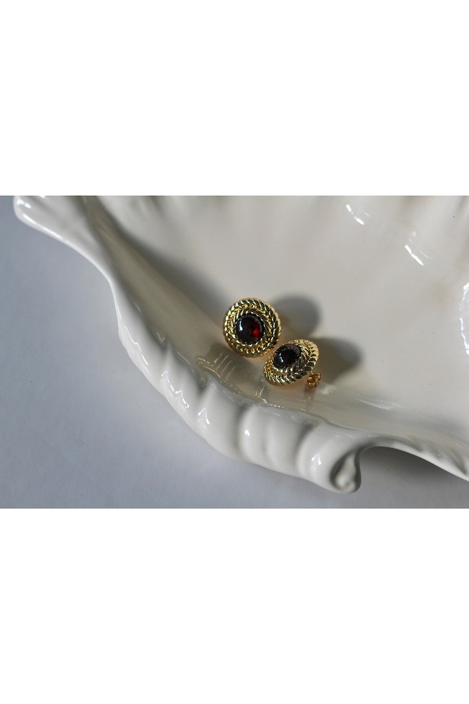 January Birthstone Earrings - Garnet from GAÂLA