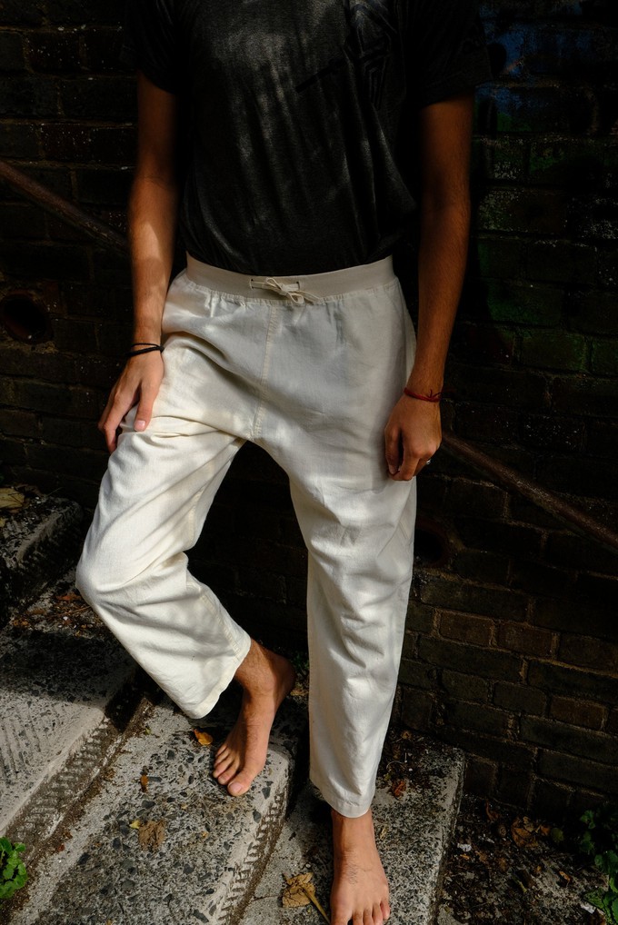 Hemp & Organic Cotton Yoga Trousers Mens Indian Style Yoga Pants Hemp  Pyjamas -  UK