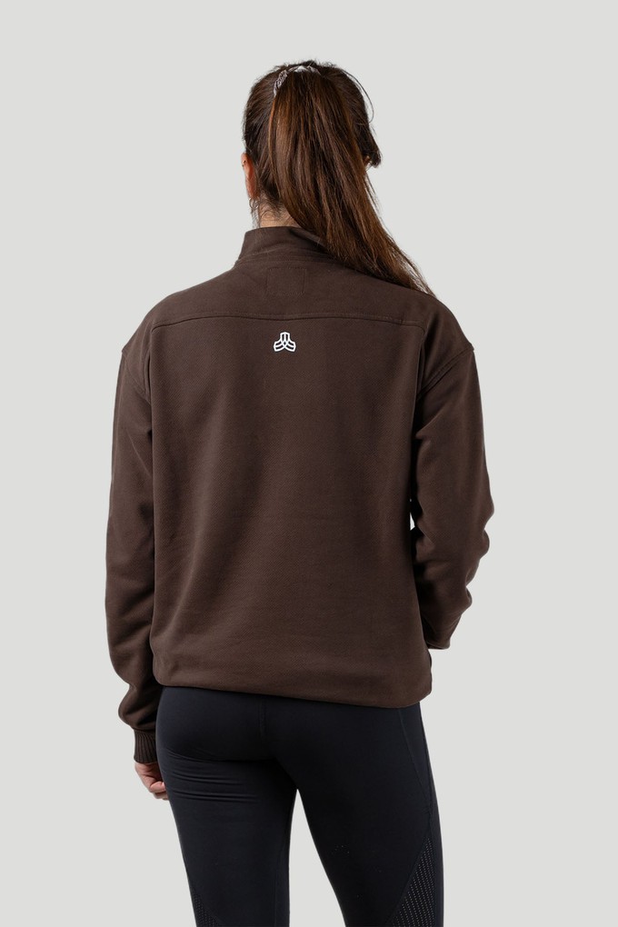 [PF65.Wood] Quarter Zip Sweater - Walnut Brown from Iron Roots