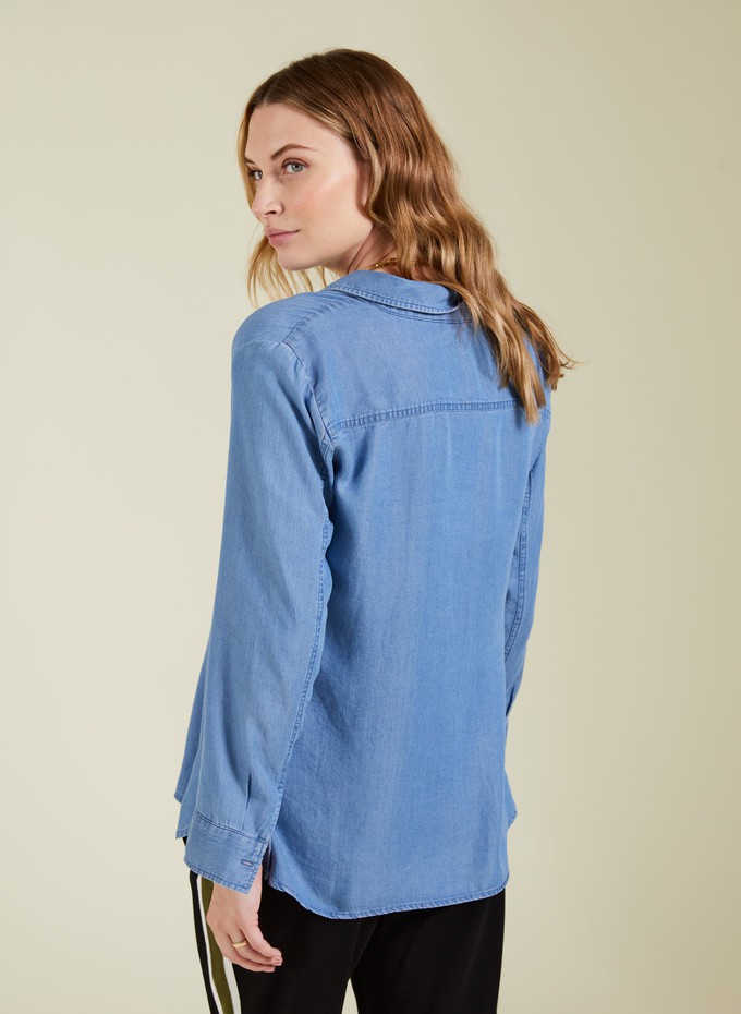 Raffa Chambray Maternity Shirt with Tencel™ from Isabella Oliver