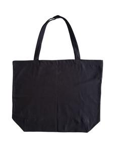 Black Organic Cotton Large Tote Bag via Jenerous