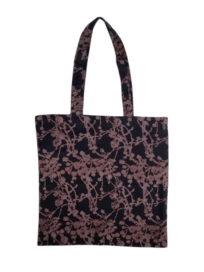 Organic Cotton Black and Grey Printed Tote Bag from Jenerous