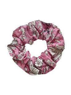 Organic Cotton Pale Pink Floral Scrunchie via Jenerous