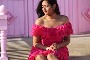 Pink Embroidered Cotton Transformation Dress from Jenerous