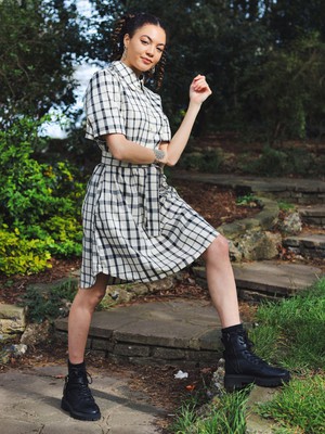 Restore Check Shirt Dress from Jenerous