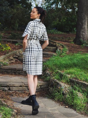 Restore Check Shirt Dress from Jenerous