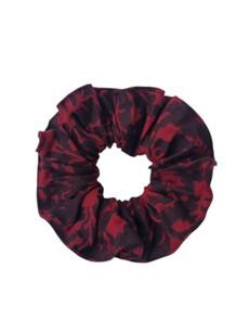 Organic Cotton Red and Black Floral Scrunchie via Jenerous