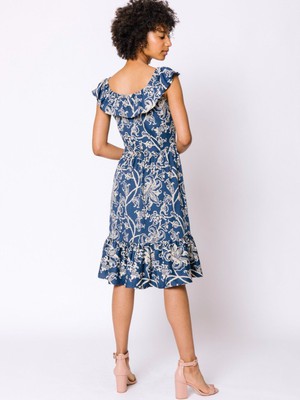 Pre-Loved Indigo Floral Transformation Dress - Size 10 from Jenerous