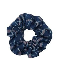 Organic Cotton Indigo Cherry Blossom Scrunchie via Jenerous