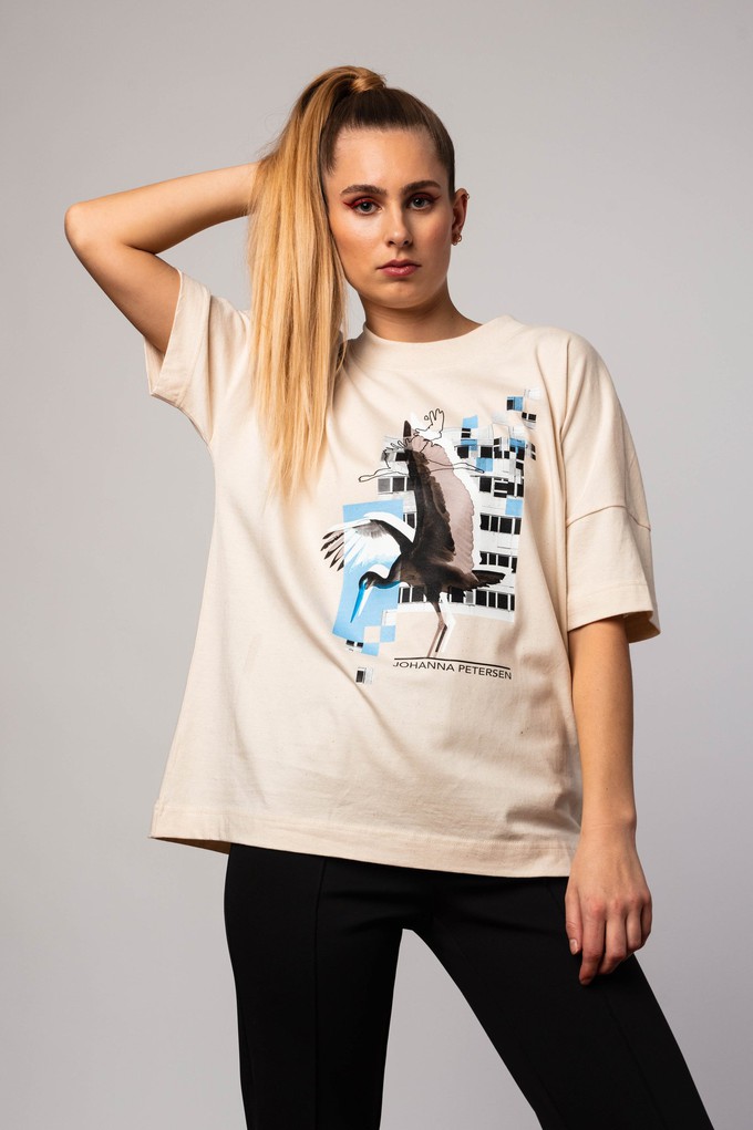 CREAM STORK T-SHIRT from JOHANNA PETERSEN