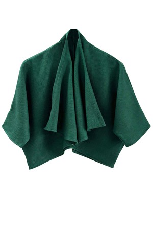 NEW! Wool Waterfall Bolero Emerald Honeycomb from JULAHAS