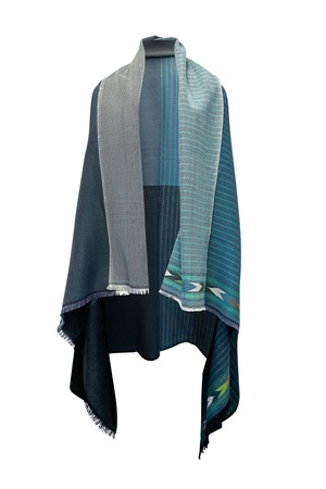 NEW! PETITE Light Wool Cape Fusion Teal from JULAHAS