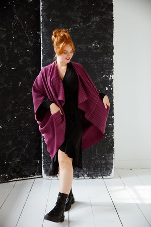 Wool Kimono Warm Plum from JULAHAS