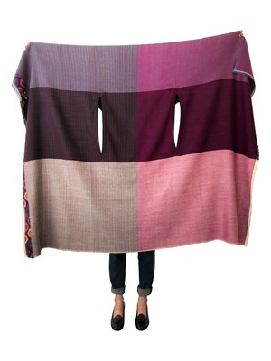 PETITE Light Wool Cape Fusion Plum from JULAHAS