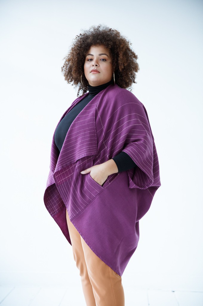 JULAHAS+ Wool Kimono Warm Plum from JULAHAS