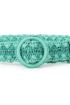 RAFFIA Belt Mint Green two tone via JULAHAS