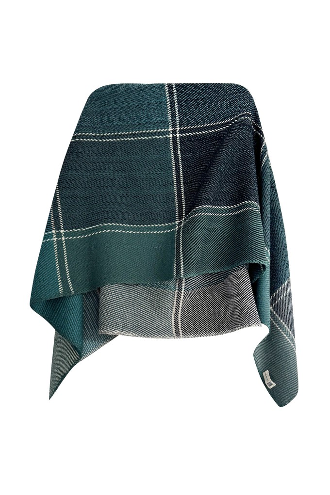 NEW! PLAID Wool Cape Tranquility JULAHAS+ from JULAHAS