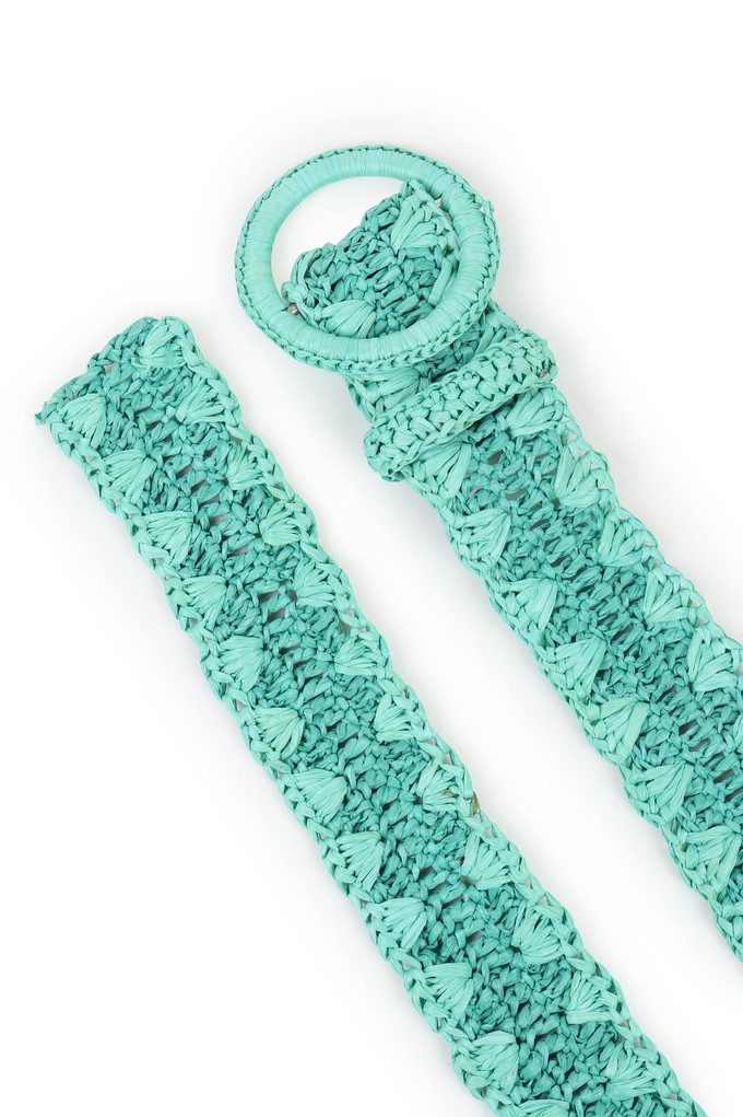 RAFFIA Belt Mint Green two tone from JULAHAS