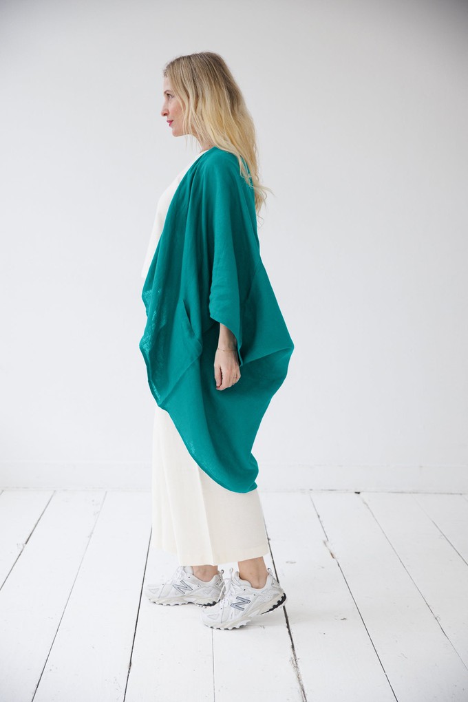 NEW! LINEN Kimono Viridian Green from JULAHAS