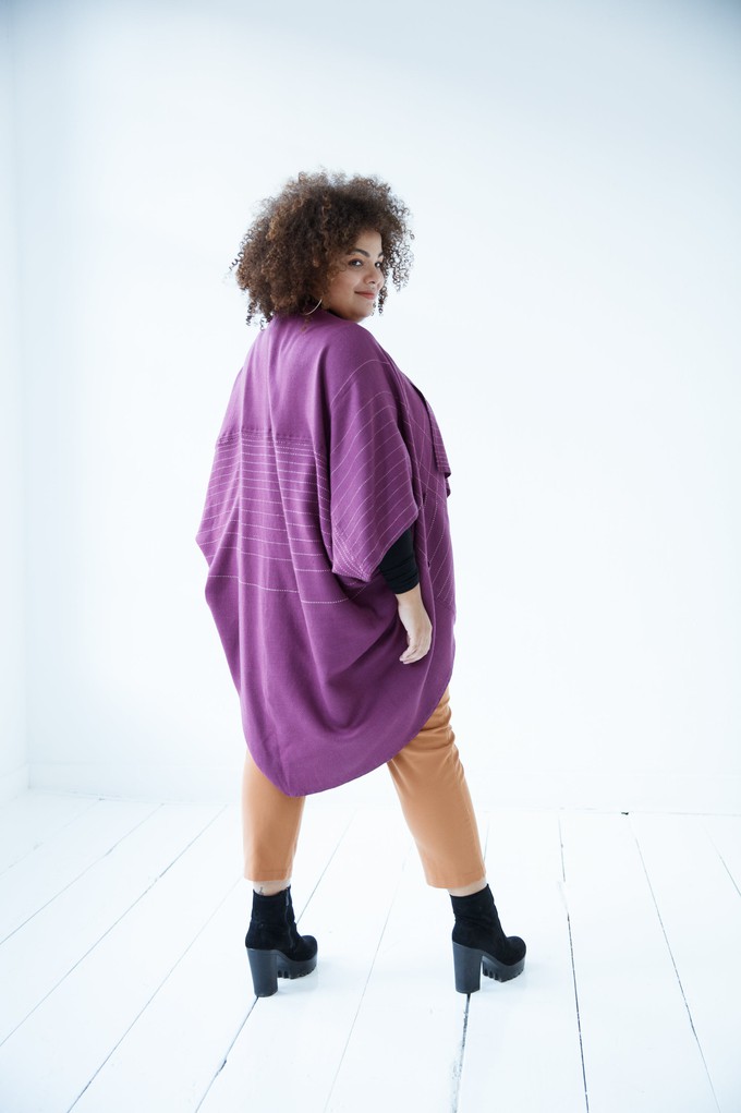 JULAHAS+ Wool Kimono Warm Plum from JULAHAS