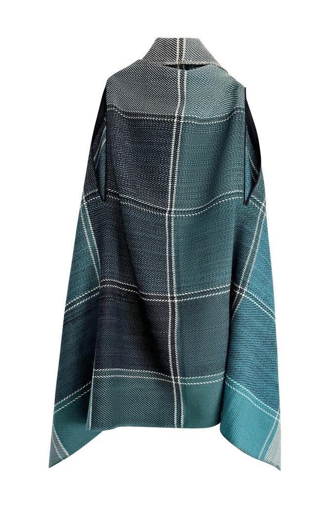 NEW! PLAID Wool Cape Tranquility from JULAHAS