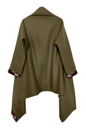 NEW! Felted Wool Cape Coat Cocoon Khaki from JULAHAS