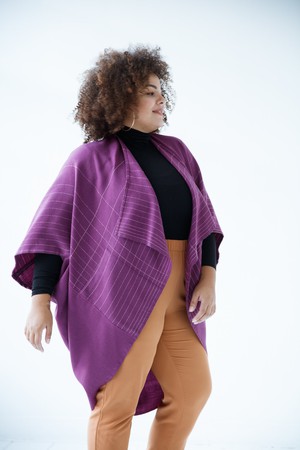 JULAHAS+ Wool Kimono Warm Plum from JULAHAS