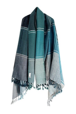 NEW! PLAID Wool Cape Tranquility from JULAHAS