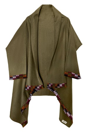 NEW! Felted Wool Cape Coat Cocoon Khaki from JULAHAS