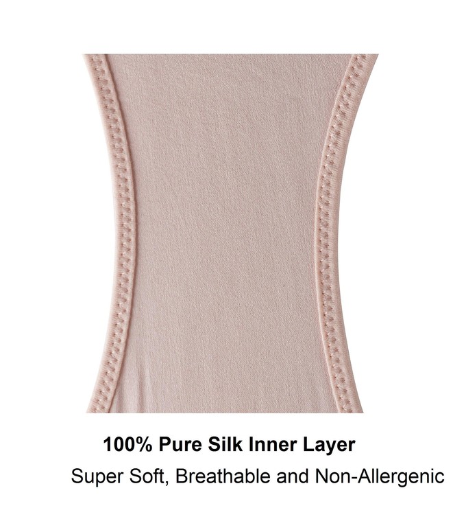 Marrow-High Waisted Silk & Organic Cotton Full Brief in Pink Champagne from JulieMay Lingerie