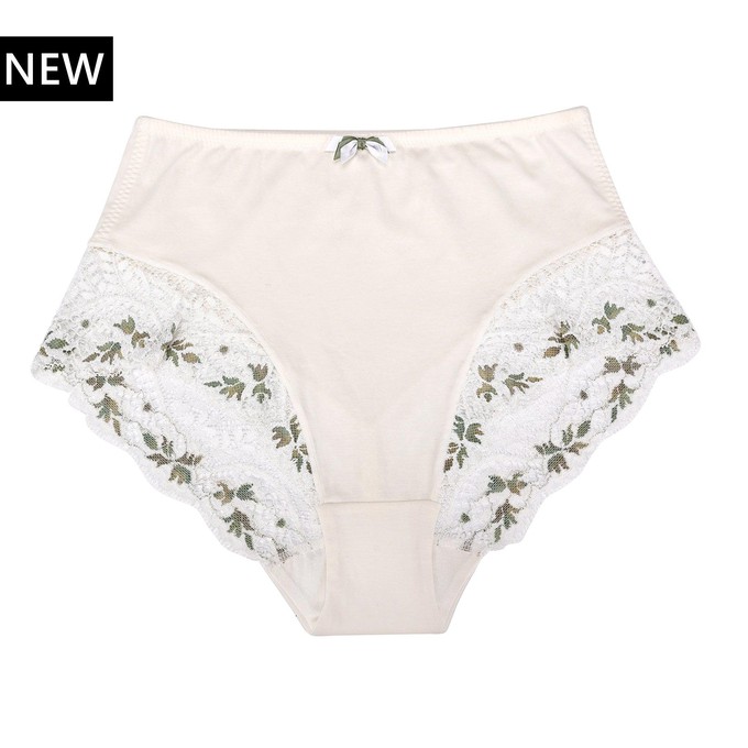 Nova - High Waisted Silk & Organic Cotton Full Brief from JulieMay Lingerie