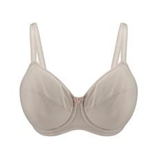 Ivory-Underwired Silk & Organic Cotton Full Cup Bra with removable paddings via JulieMay Lingerie