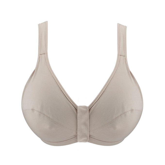 Project Cece  Ivory-Supportive Non-Wired Silk & Organic Cotton Full Cup  Bra with removable paddings
