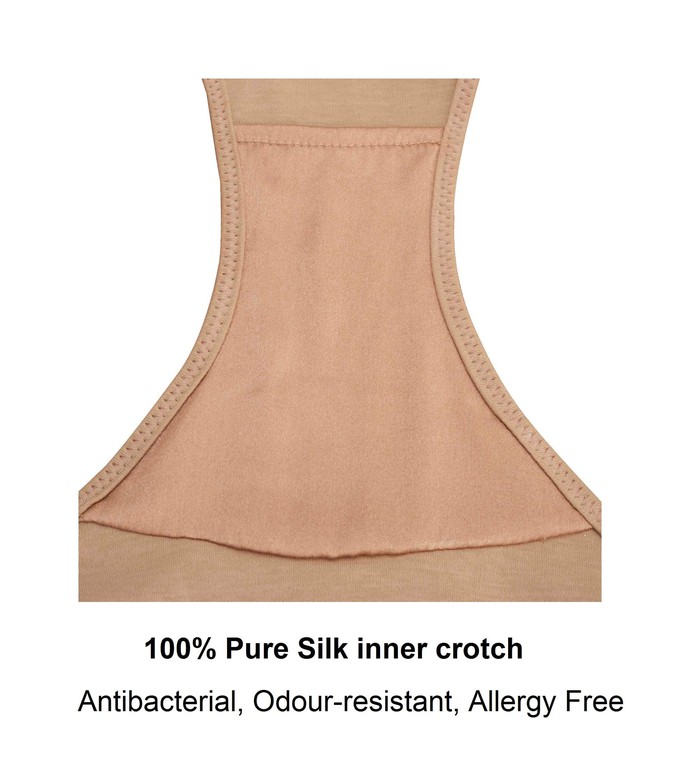 Vanessa- Silk & Organic Cotton Full Brief in Skin Tone Colours from JulieMay Lingerie