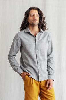 Cotton Shirt Himat Gray via Jyoti - Fair Works