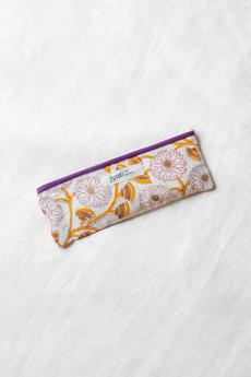 Cotton Pencil Case Qalamadaan Blockprint Flowers via Jyoti - Fair Works