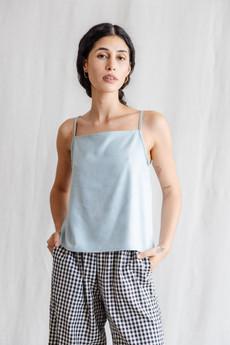 Modal Tank Top Leela Ice Blue via Jyoti - Fair Works