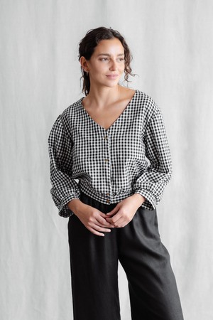 Organic Cotton Blouse Sahay Checked from Jyoti - Fair Works