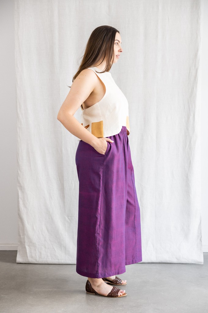 Organic Cotton Culotte Padma Blackberry from Jyoti - Fair Works