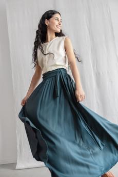 Modal Skirt Sarita Forest Green via Jyoti - Fair Works