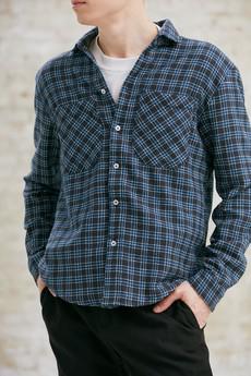 Organic Cotton Shirt Jwala Blue Checks via Jyoti - Fair Works