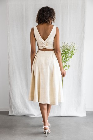 Peace Silk Dress Karishma Cream White from Jyoti - Fair Works