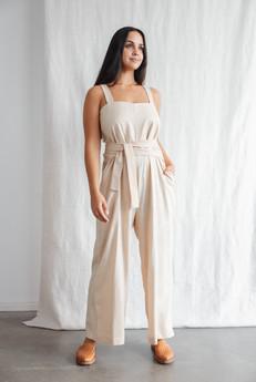 Hemp/Tencel Jumpsuit Suvan Sand via Jyoti - Fair Works