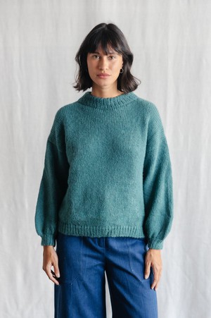 Baby Alpaca Knitted Sweater Lima Ocean from Jyoti - Fair Works