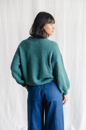 Baby Alpaca Knitted Sweater Lima Ocean from Jyoti - Fair Works